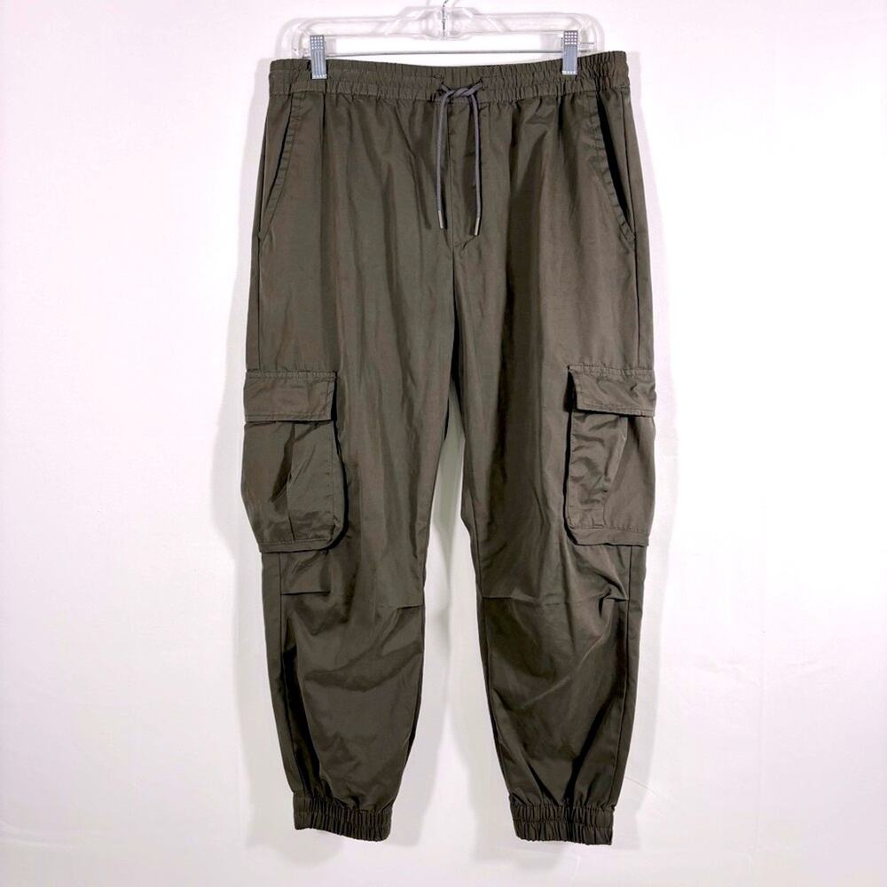 Zara Charcoal Cargo Jogger Pants Size Large P0311